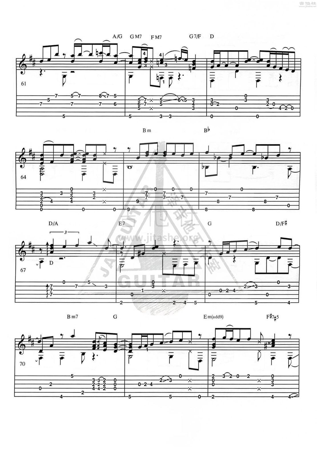 angelina吉他谱(图片谱,指弹,独奏,原版)_tommy emmanuel(汤米·伊玛