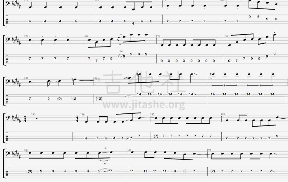 前前前世《你的名字》bass吉他谱(图片谱,贝斯)_RADWIMPS(RAD \/ ラッドウィンプス)