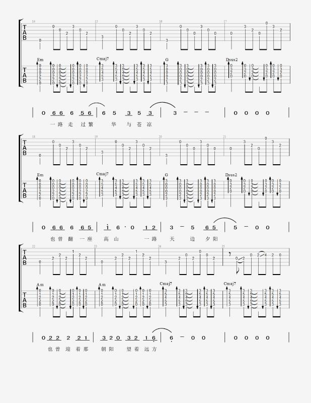 路吉他谱(图片谱)_李知蹊(李波)_李知蹊_路_吉他谱_02