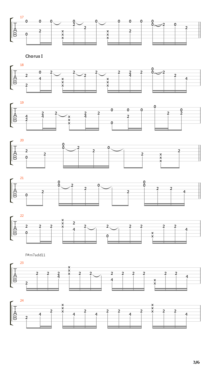 歌曲 标题:稻香 标签:指弹版 节拍:♩ = 82 key:3 和弦:asus2