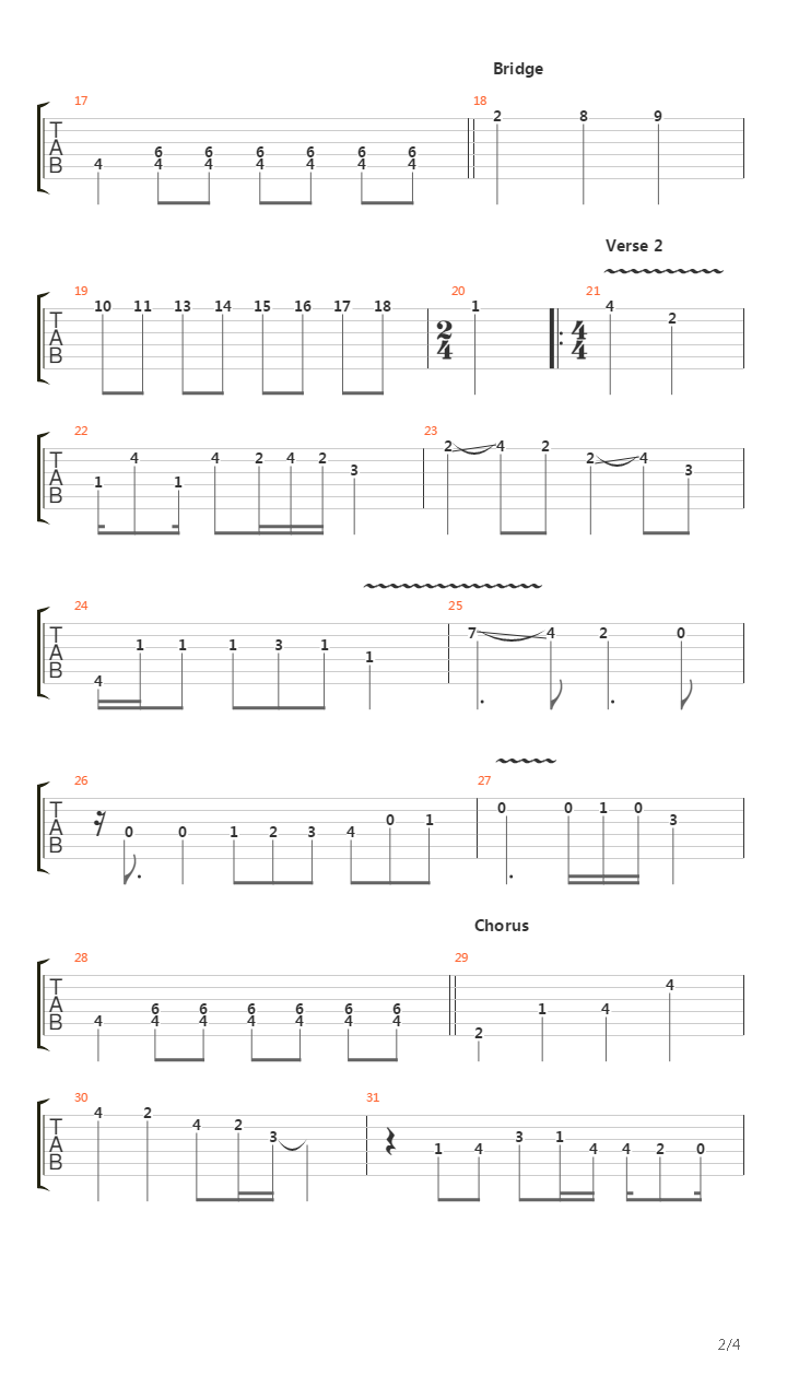 节拍:moderate                            ♩ = 76 和弦:f g