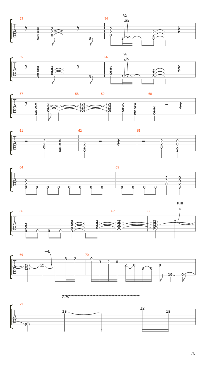 tnt吉他谱