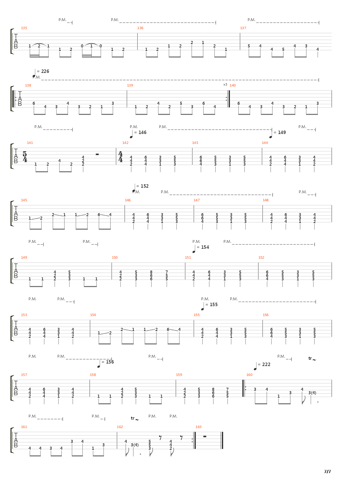 beginning of sorrow吉他谱