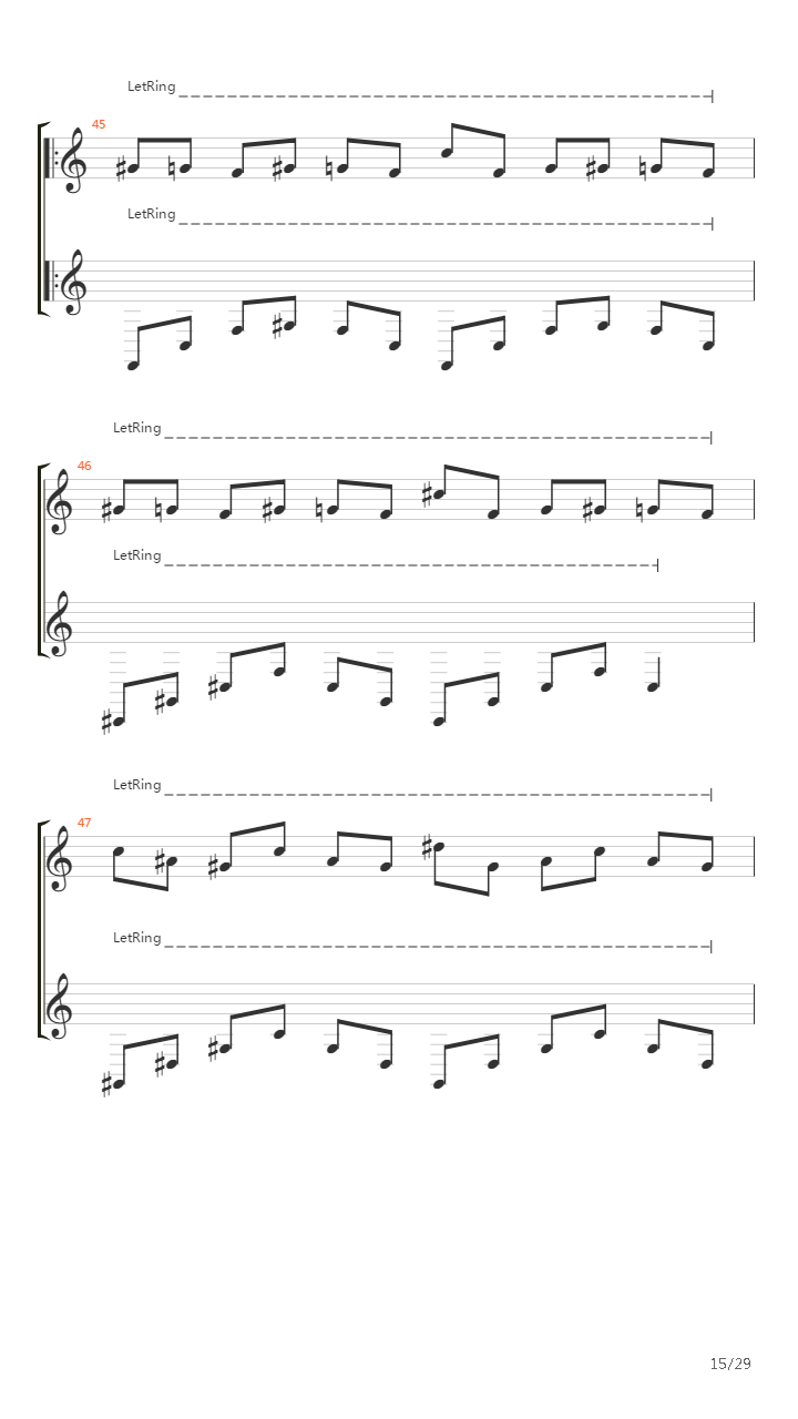 nuvole bianche吉他谱