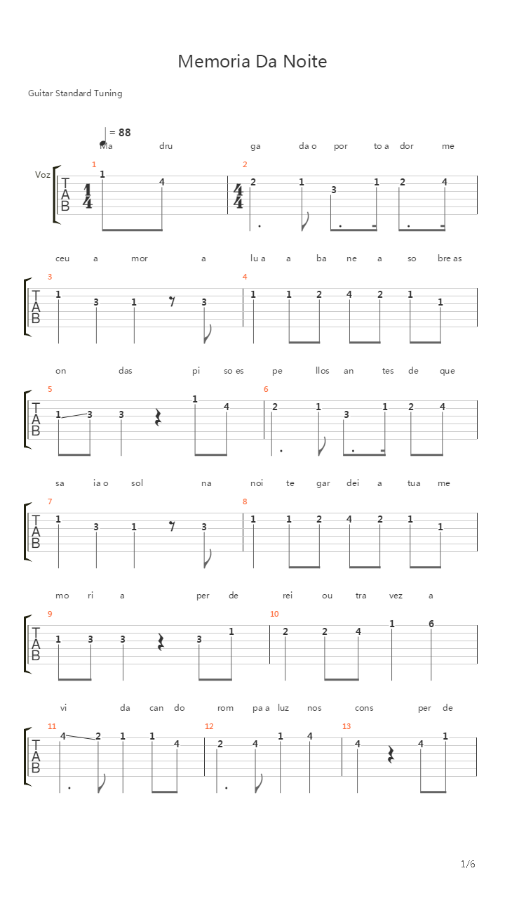 memoria da noite吉他谱(gtp谱,总谱)_m01go de oz(mago de oz)