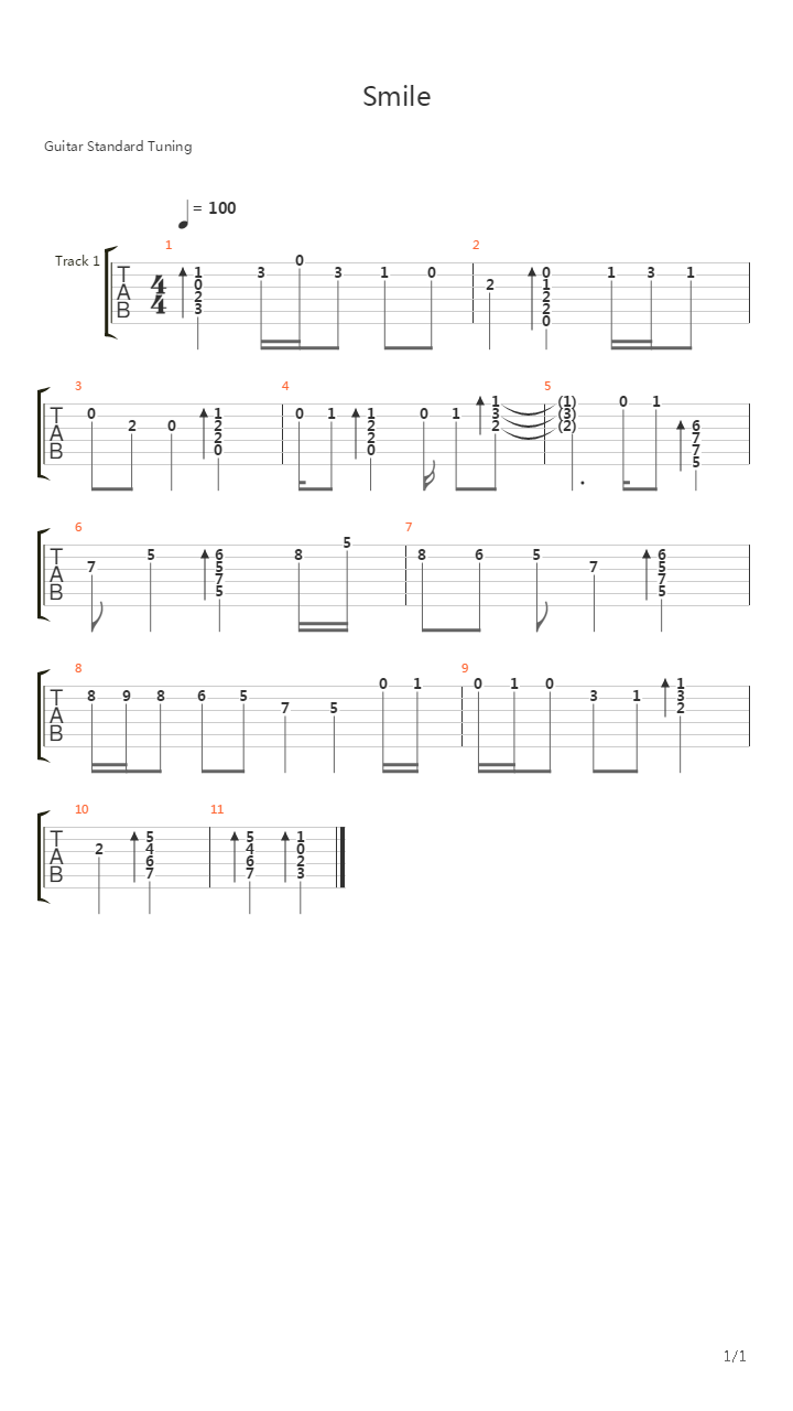 smile吉他谱(gtp谱)_charlie chaplin(查理·卓别林 / charles