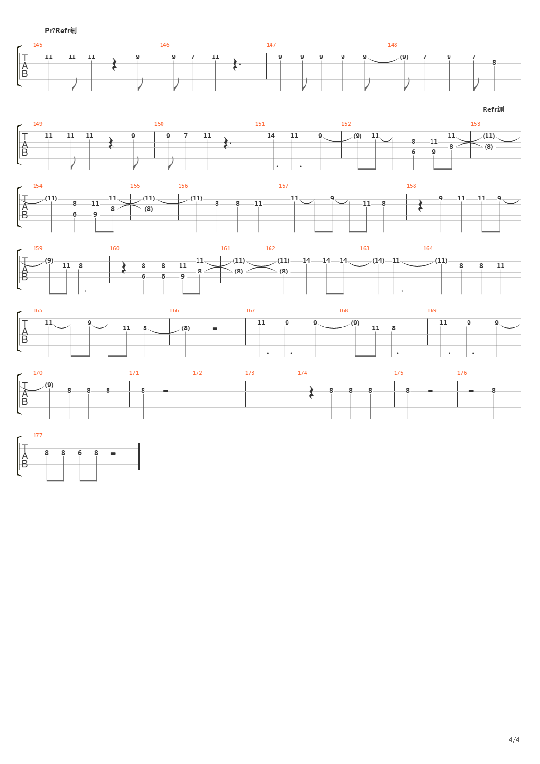 king吉他谱