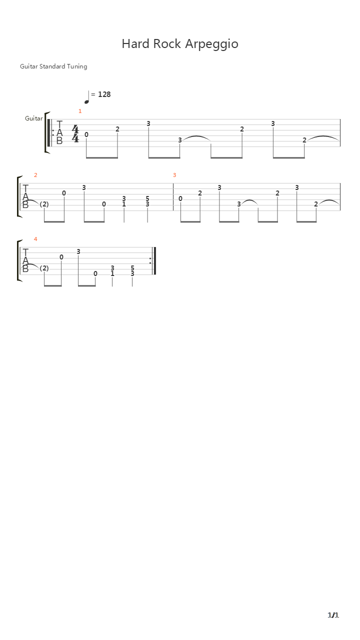 摇滚练习 - hard rock arpeggio