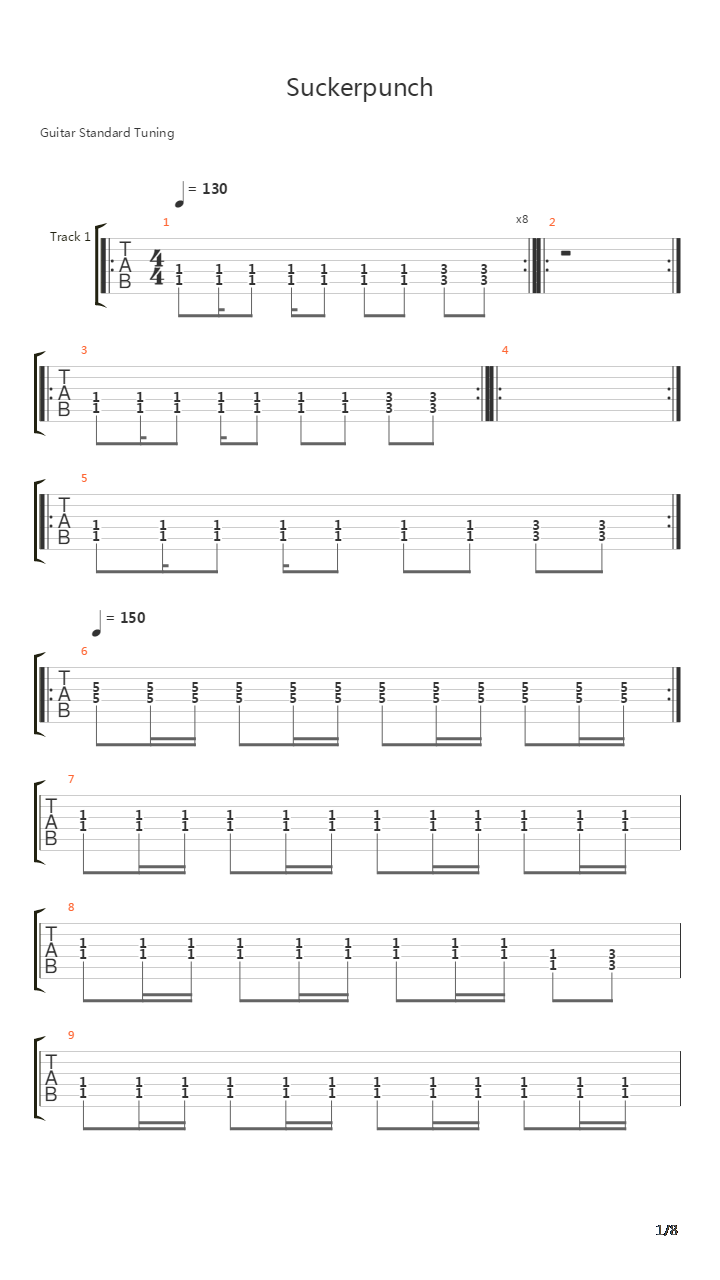 suckerpunch吉他谱