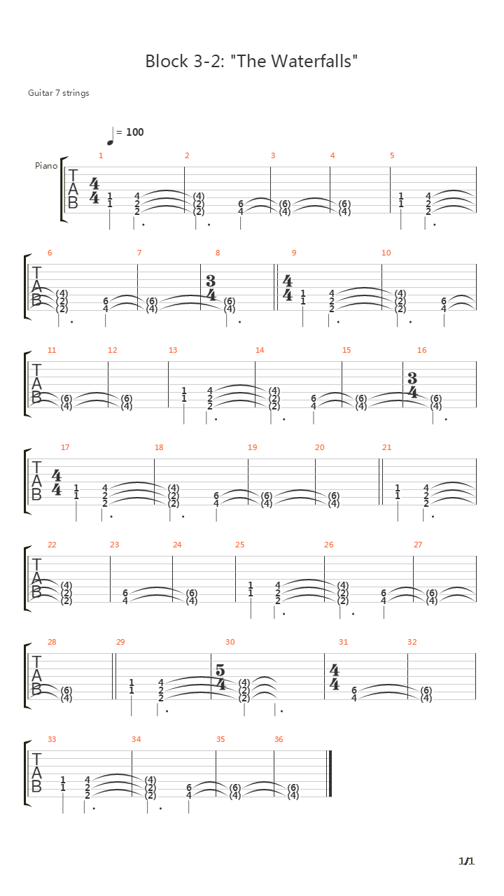 castlevania 4(恶魔城4) - the waterfalls(stage 3-2)吉他谱