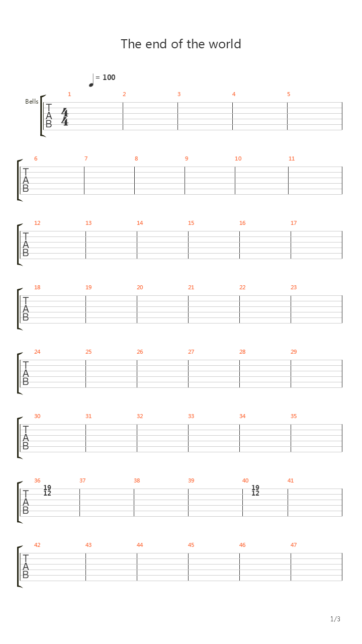 the end of the world吉他谱