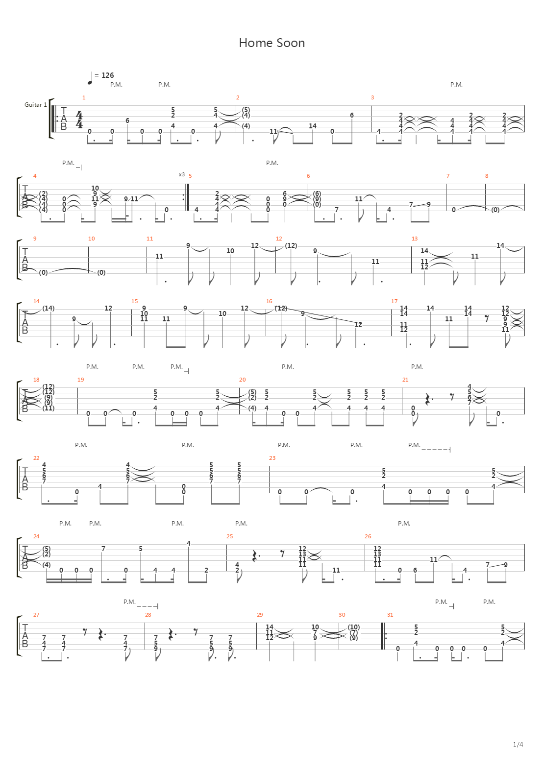 home soon吉他谱