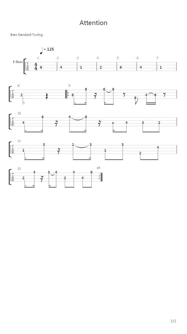 attention吉他谱(gtp谱)_charlie puth(查理·普斯)