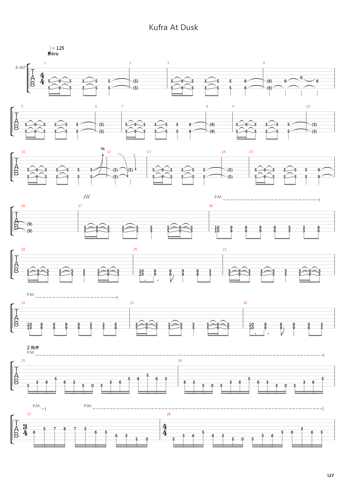 kufra at dusk吉他谱