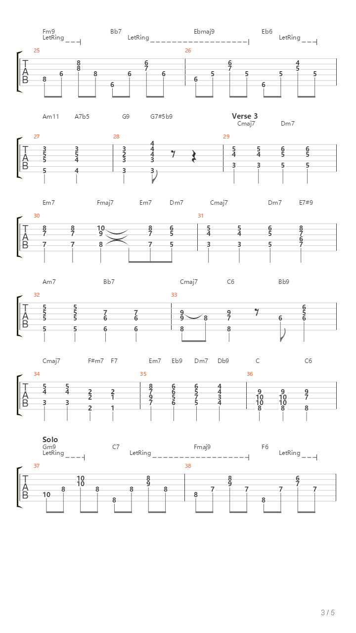 吉他谱信息 歌曲 标题:the christmas song 和弦:cmaj7 dm7 em7 fmaj7