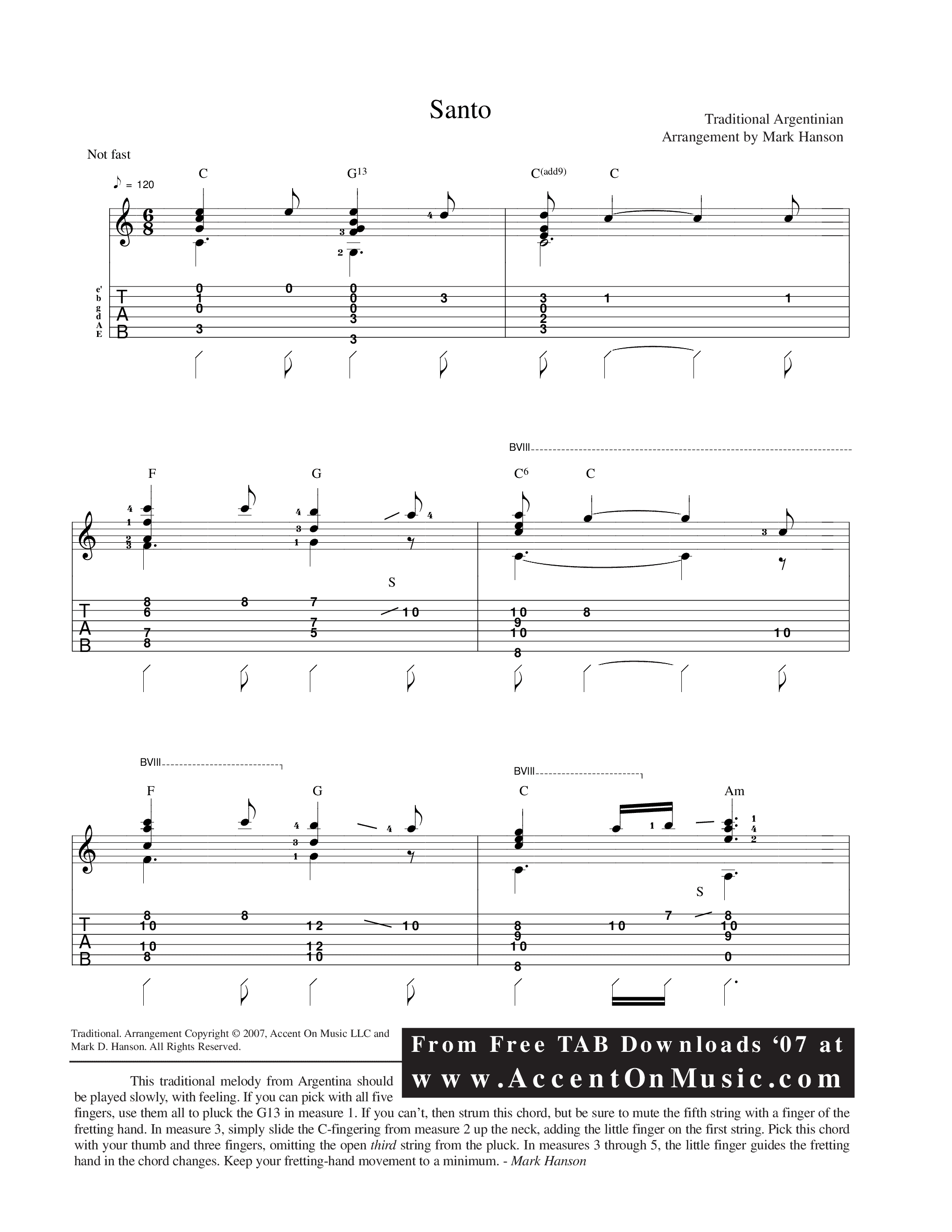 santo吉他谱1