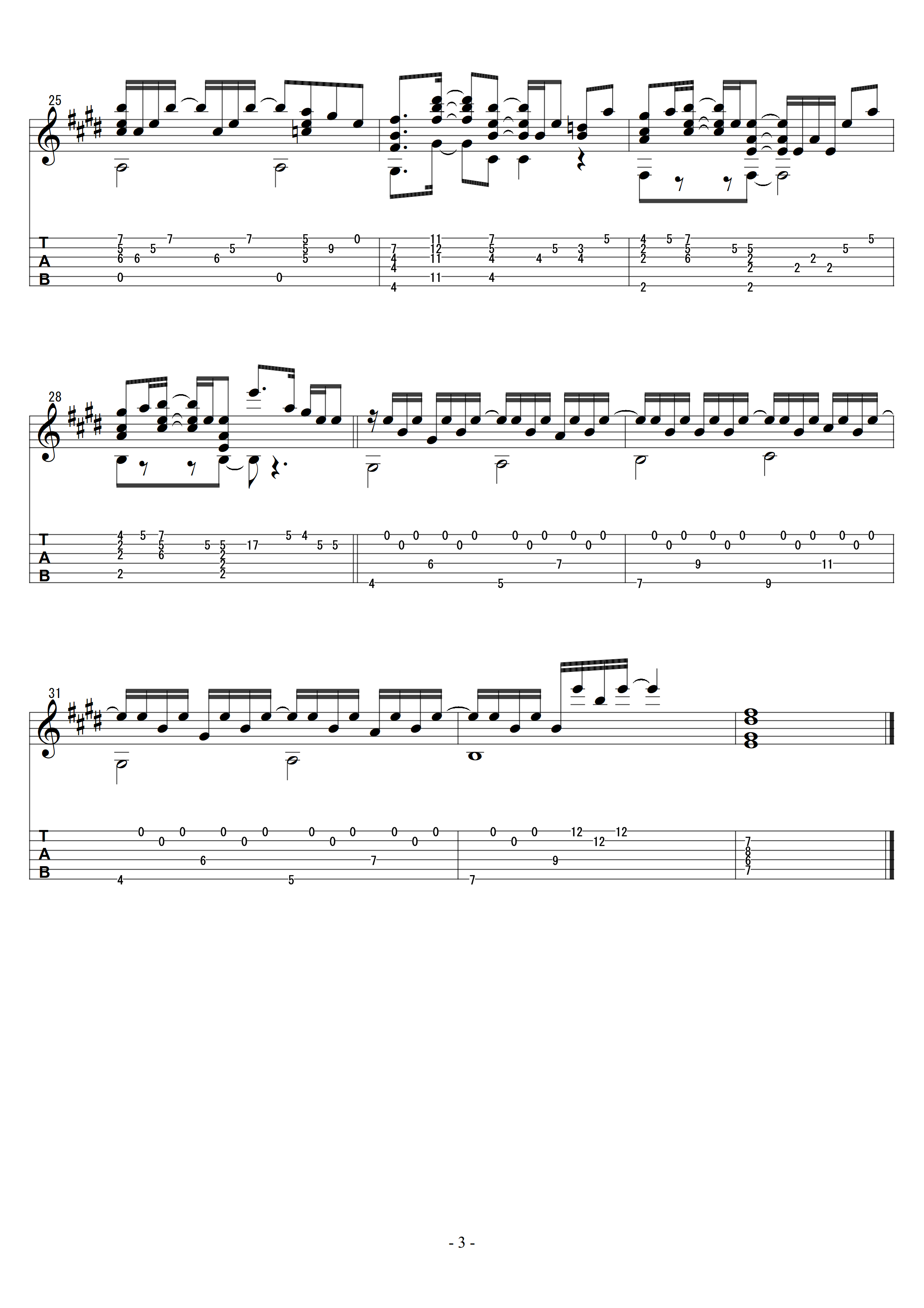 ARIA(水星领航员) - Euphoria吉他谱(PDF谱,指