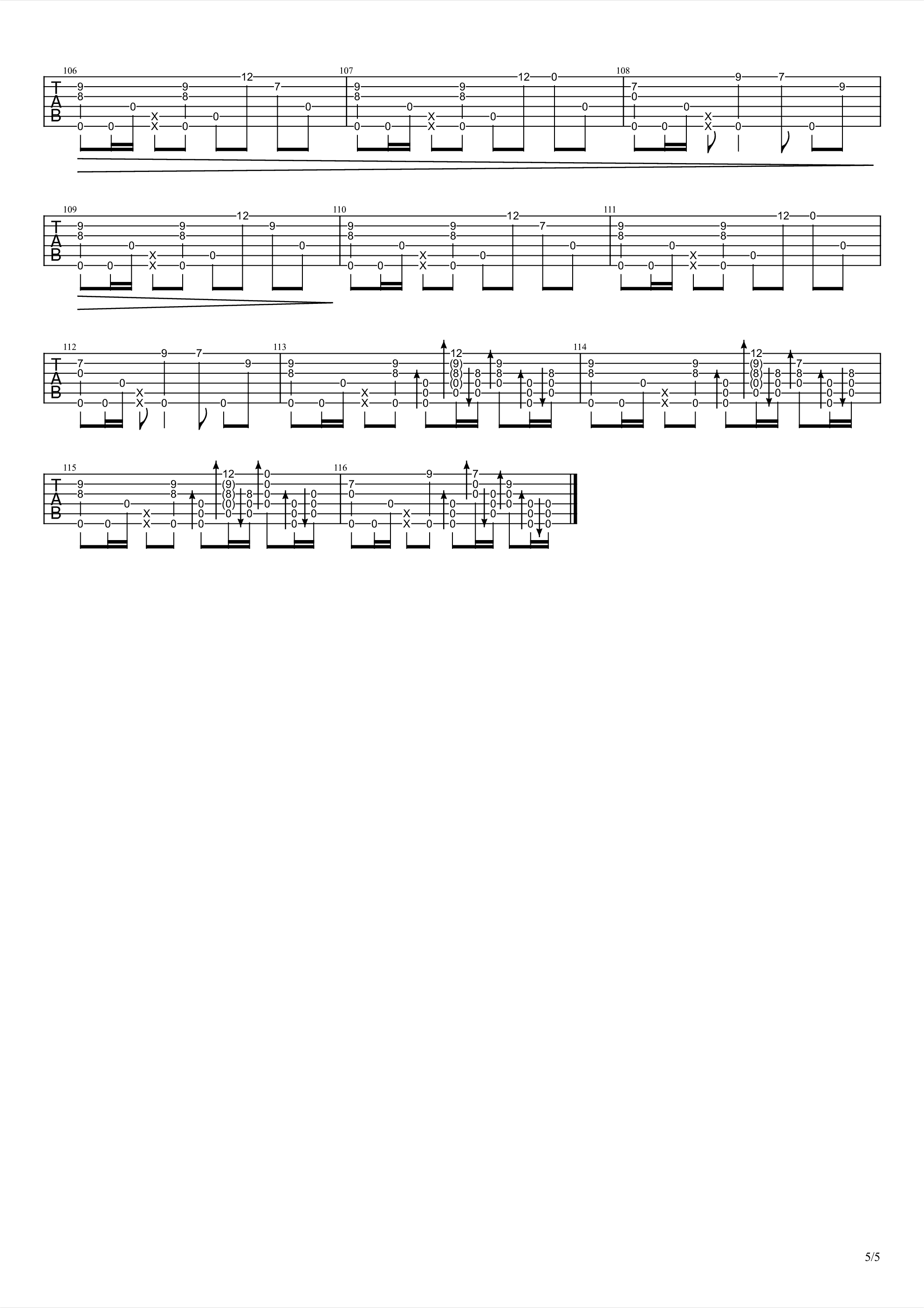 崂山道士(改编by cbm)吉他谱5