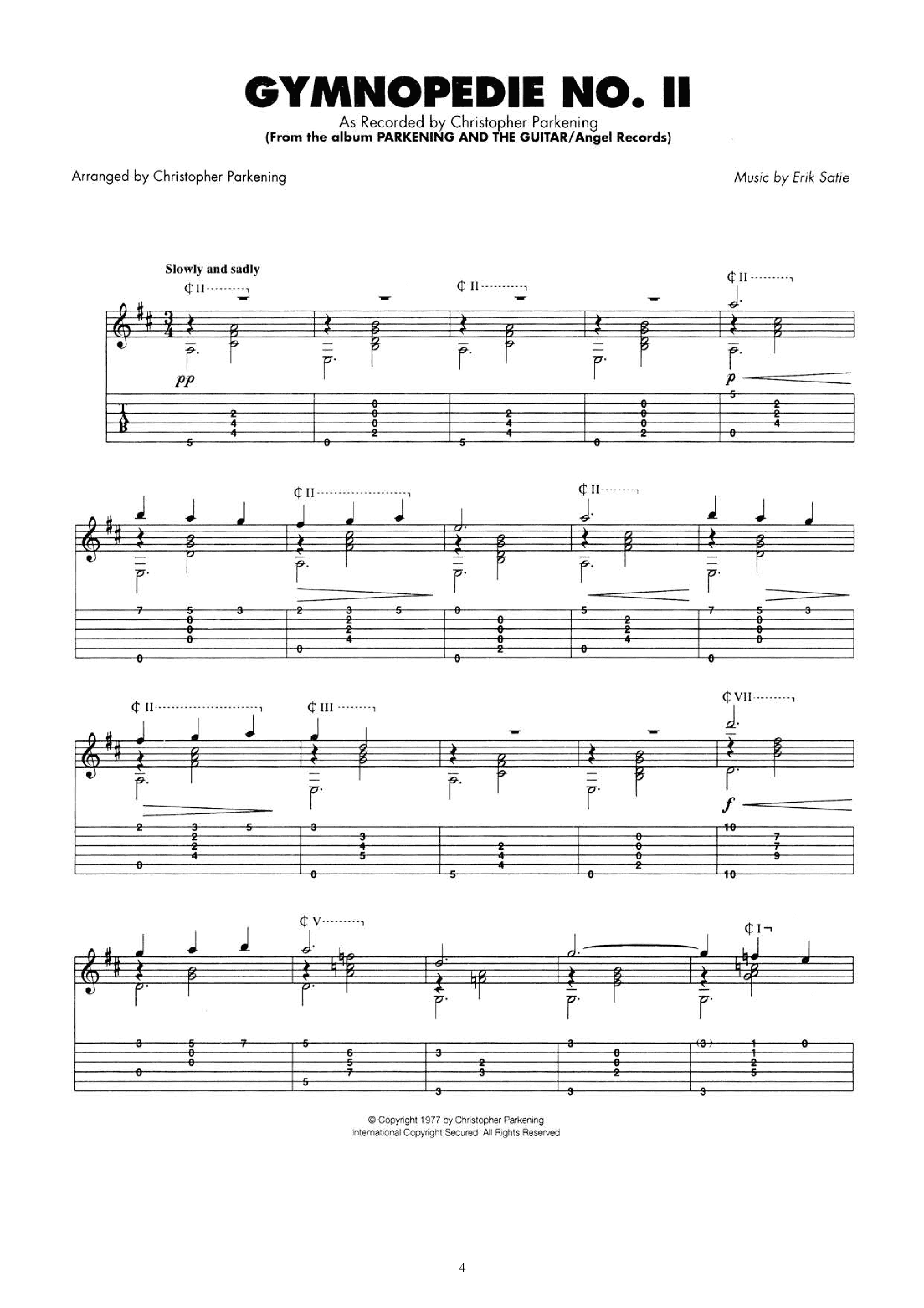 gymnopedie no.1-3 合集吉他谱4