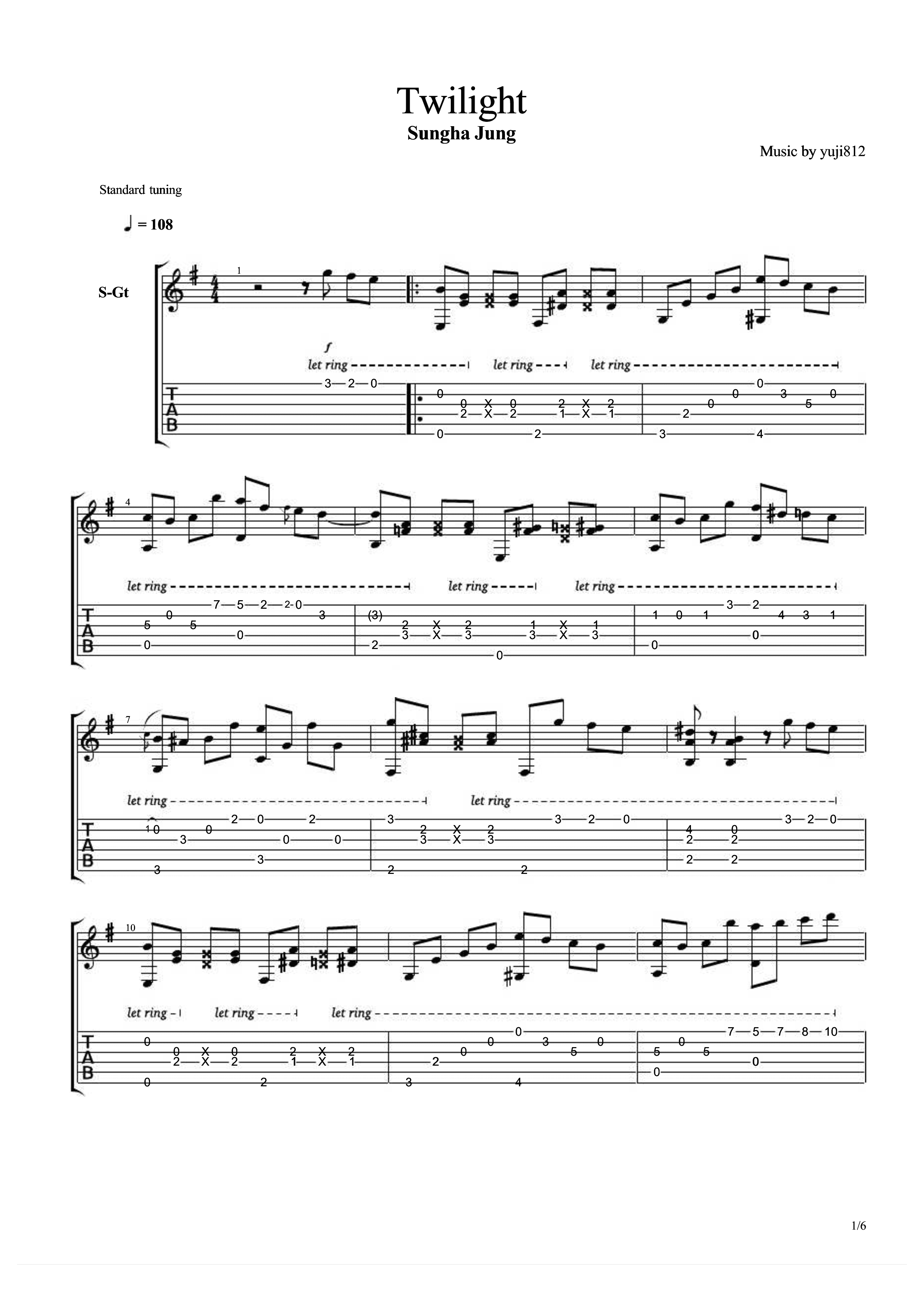 twilight吉他谱1