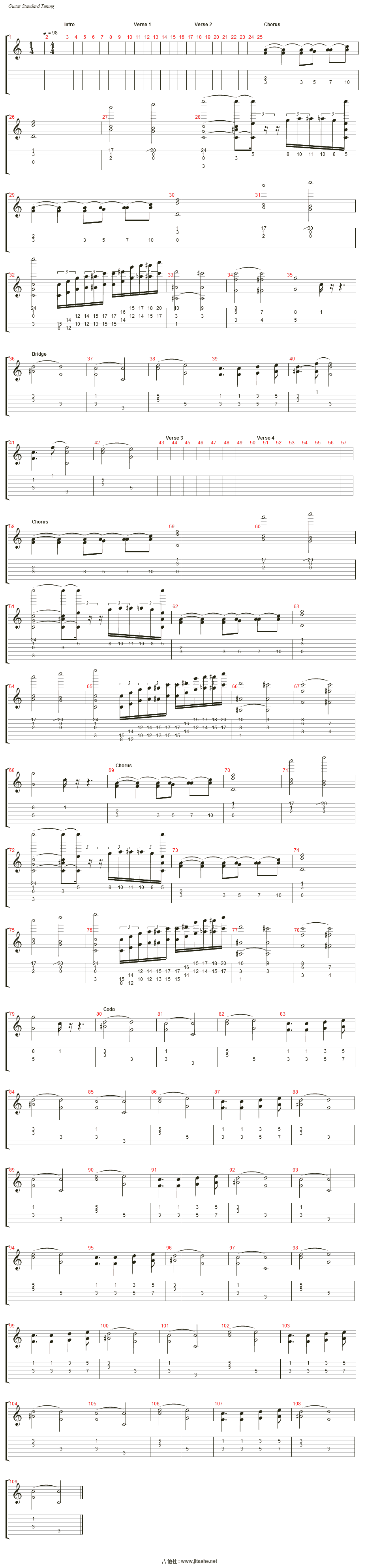 starman吉他谱(strings)_david bowie