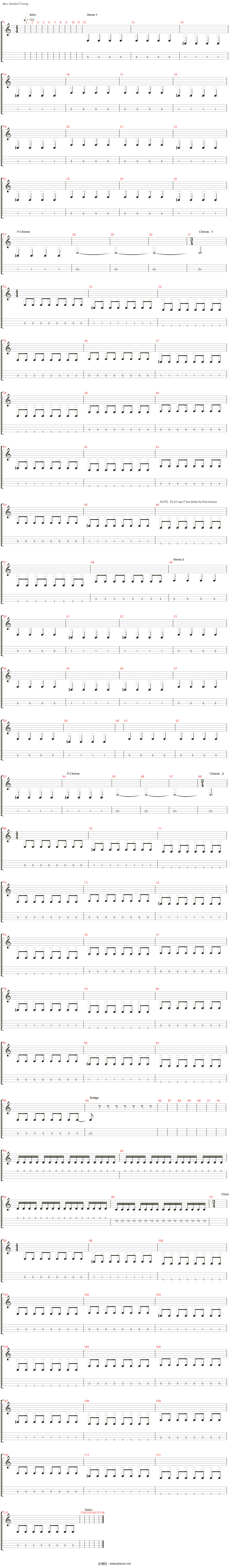 my songs know what you did in the dark吉他谱(bass)_fall out boy