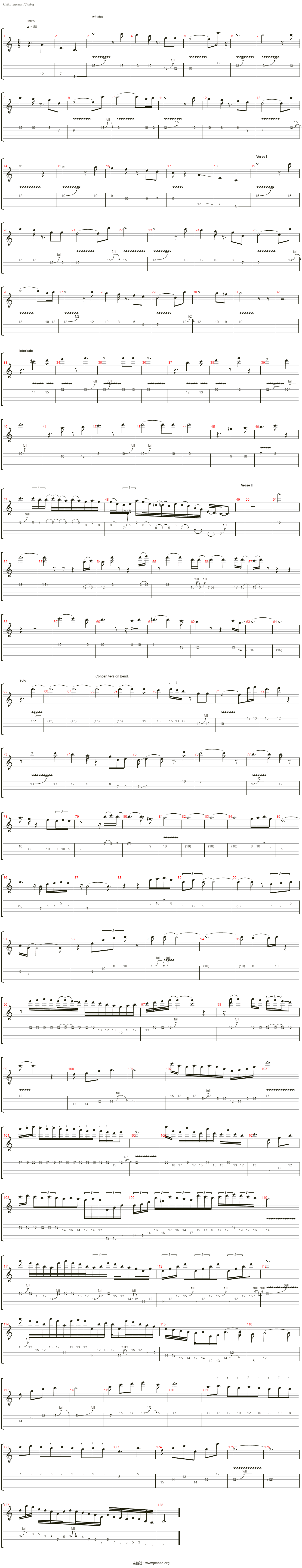 parisienne walkways吉他谱(solo gtr)_gary moore