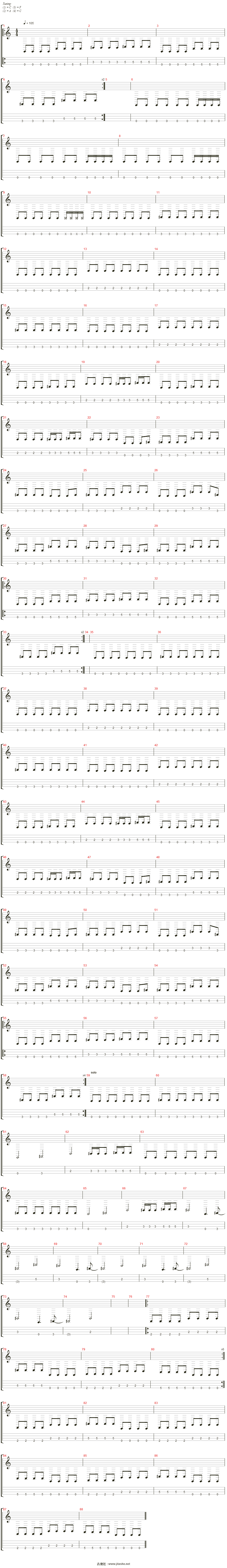 only for the weak吉他谱(bass)_in flames