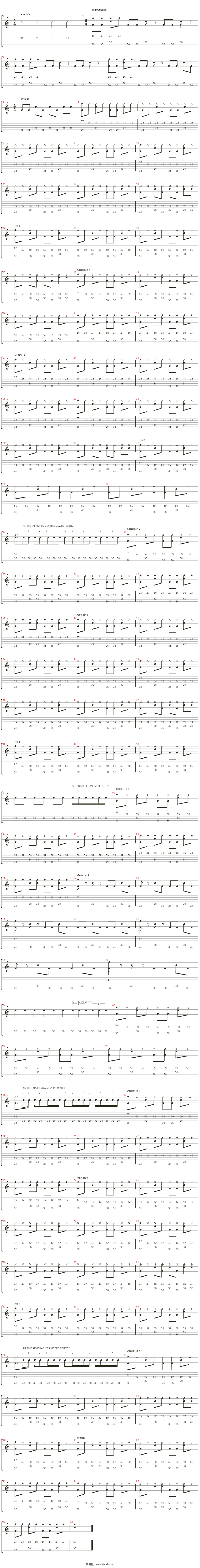 my back pages吉他谱(drums 59 ride)_ramones