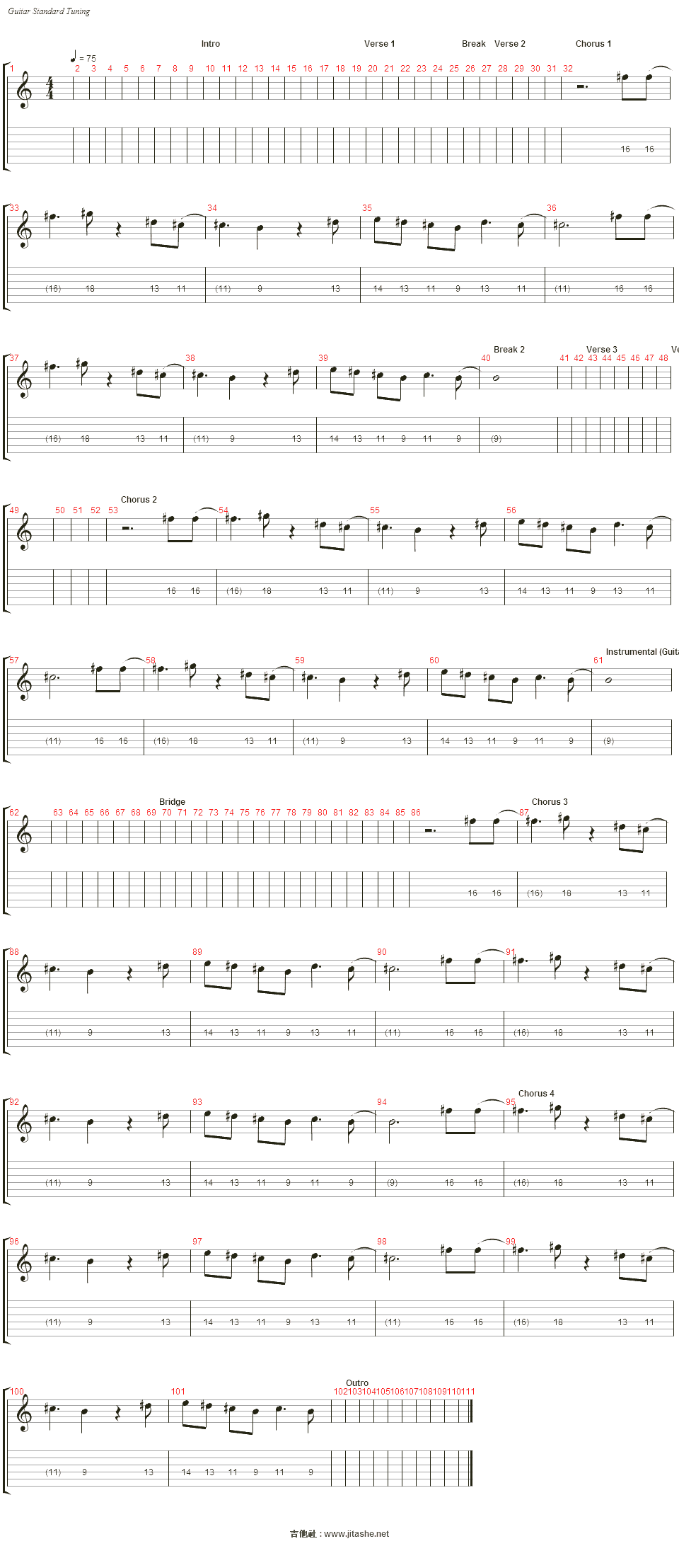 hosanna吉他谱(vocal harmony)_hillsong united