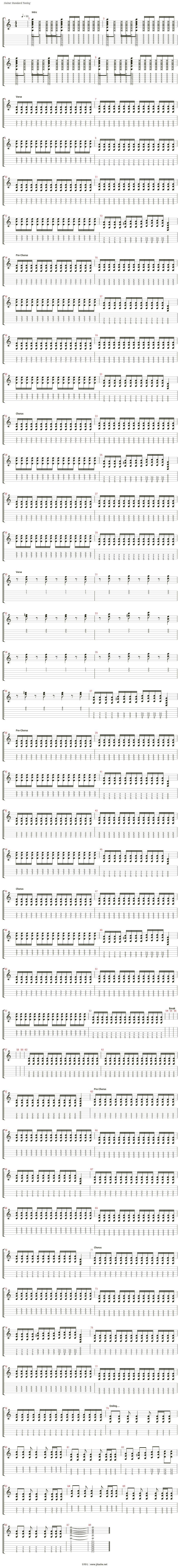 umbrella吉他谱(guitar 1)