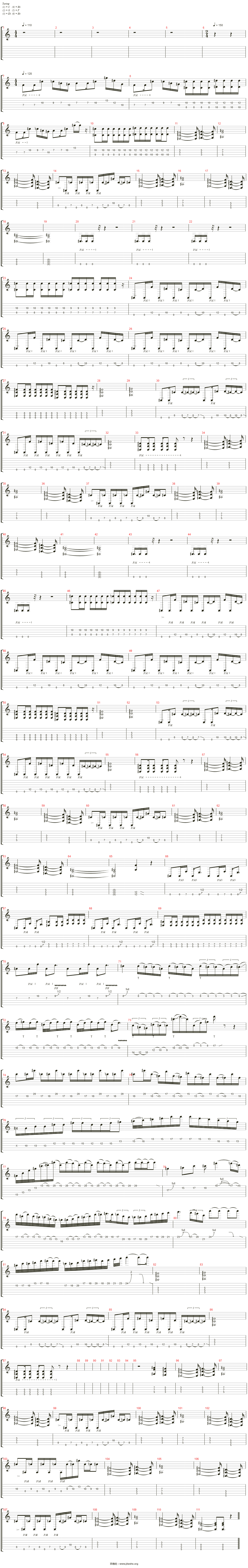 last stardust吉他谱(electric guitar)_blood stain child