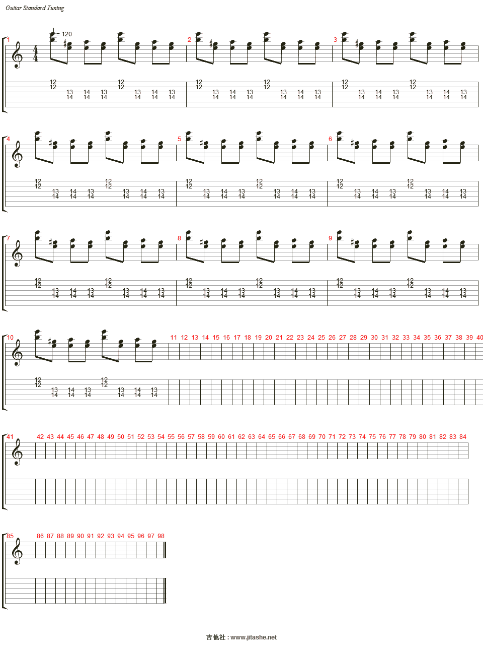 out of my hands吉他谱(intro guitar)_the darkness