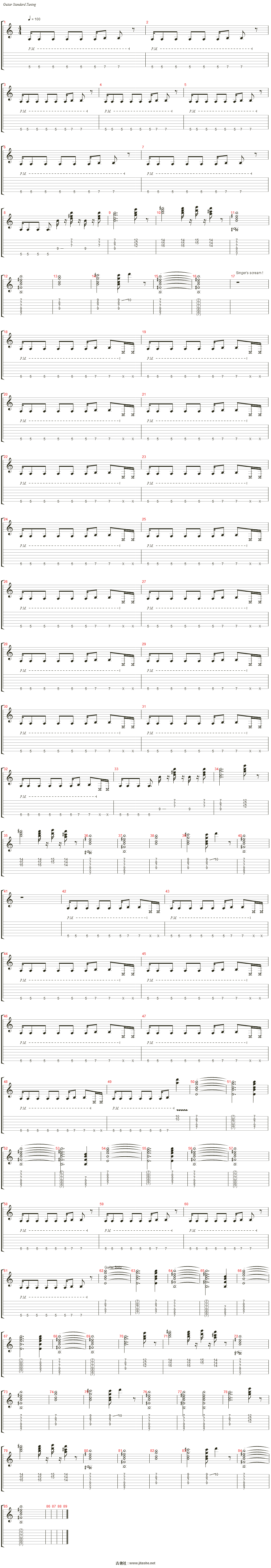 dont wanna fight吉他谱(guitar 1)_alabama shakes