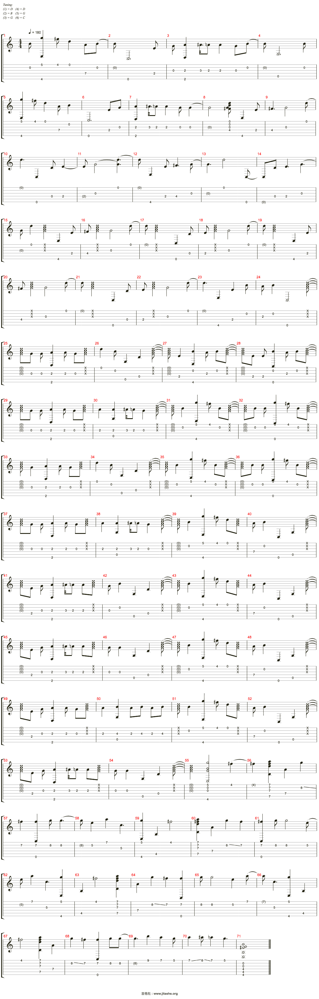 地球仪(圣斗士星矢之冥王十二宫篇op)吉他谱(steel guitar)_成磊