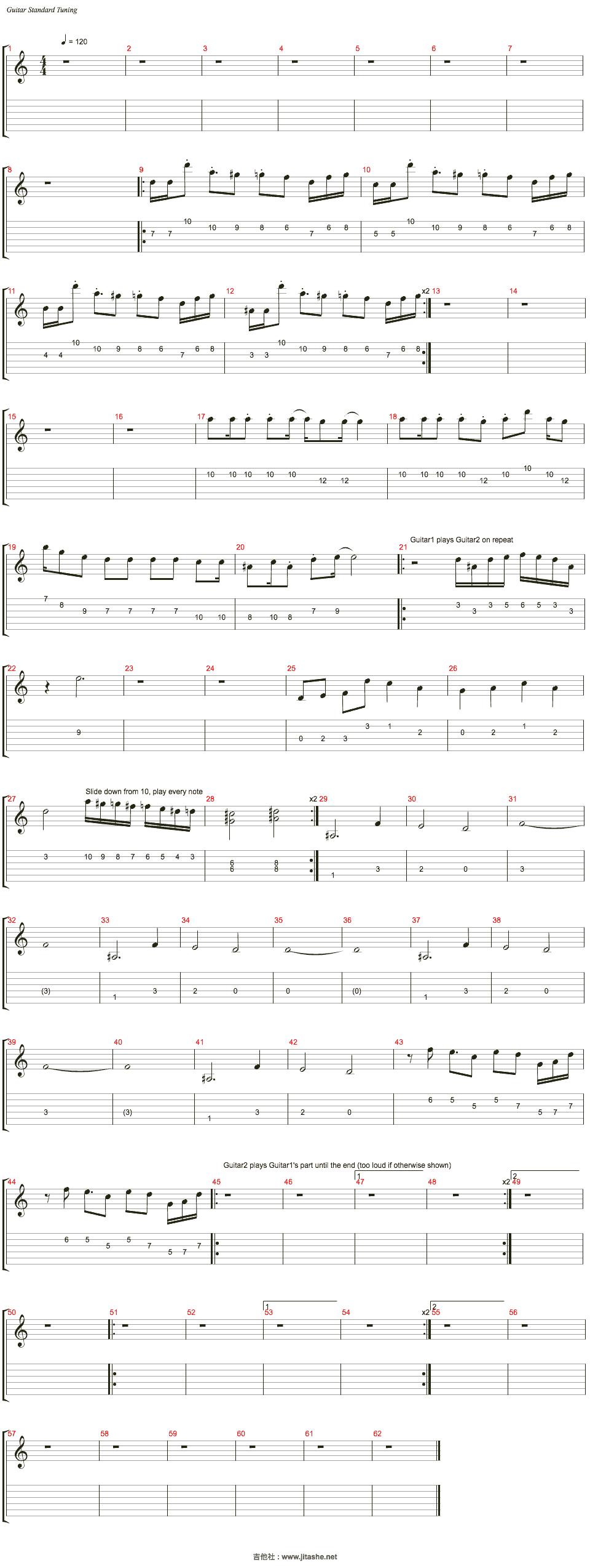 megalovania吉他谱(guitar2)_toby fox