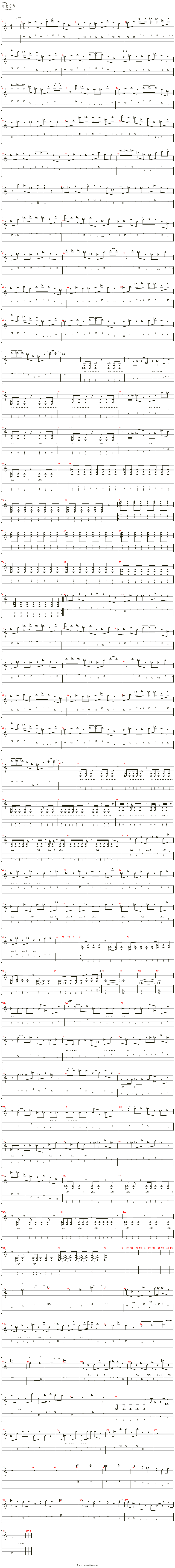 forever吉他谱(solo guitar)_「story of hope」