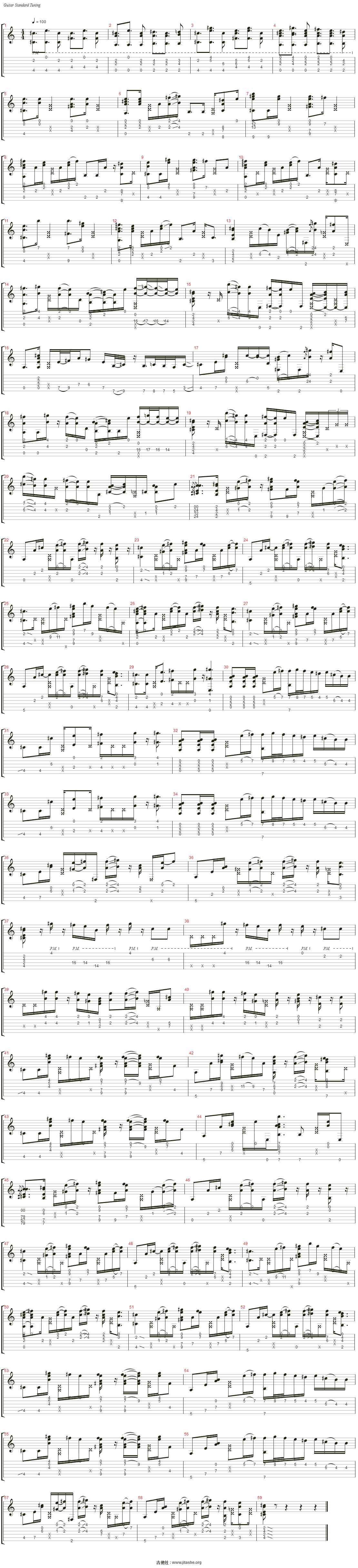 shape of you吉他谱(steel guitar)_郑成河