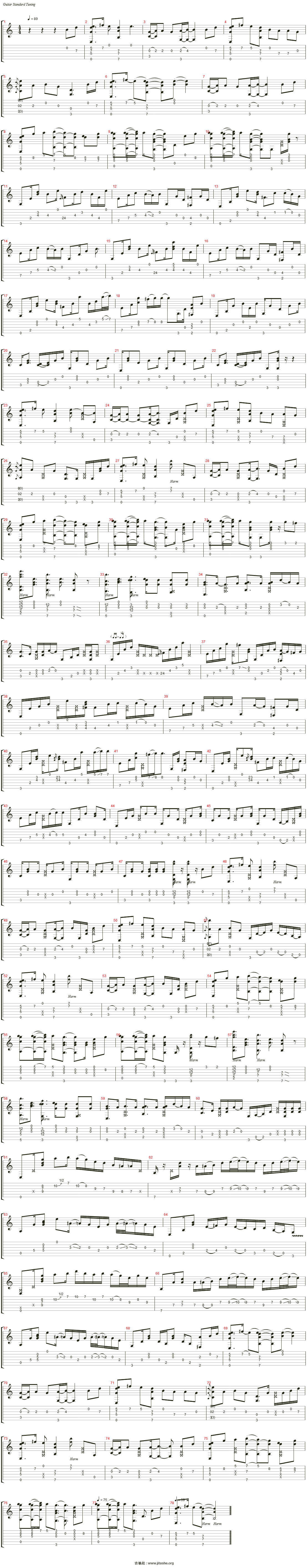 seeyouagain吉他谱原版,seeyouagain吉他谱 see you again吉他谱(steel guitar)_郑成河