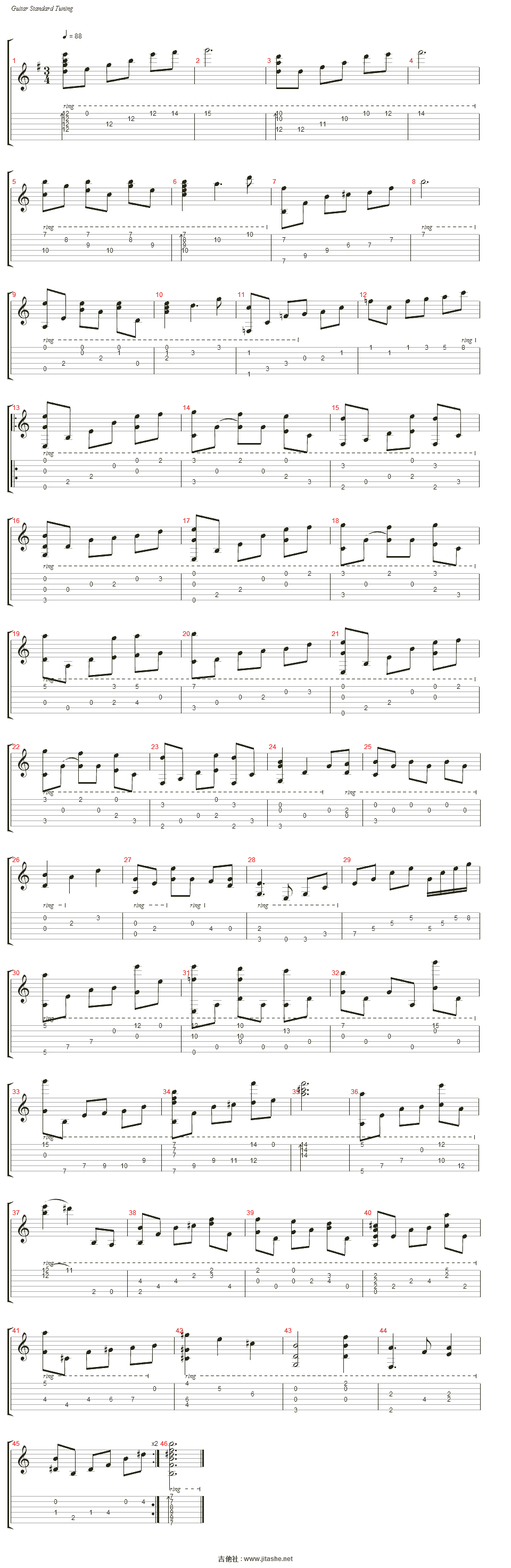 最终幻想10 - to zanarkand吉他谱(track 1)_动漫游戏