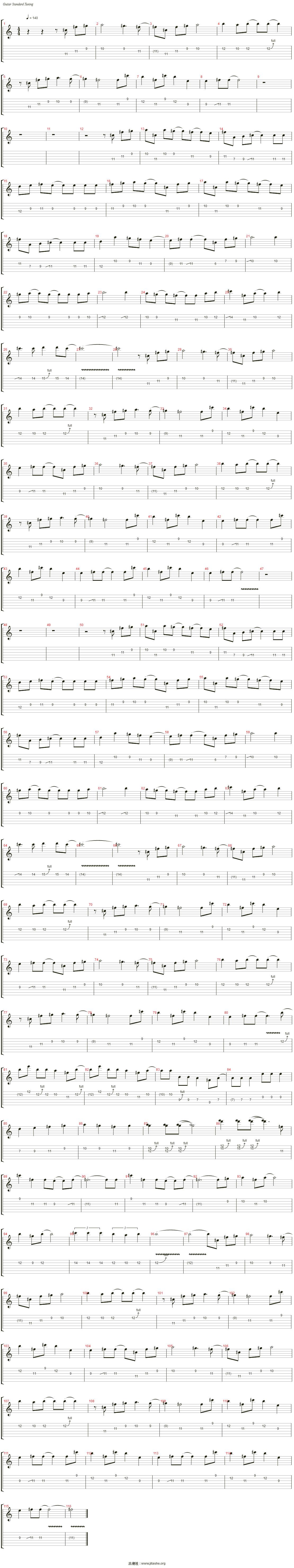 火影忍者插曲青鸟指弹吉他谱简单版【果木音乐】_吉他163