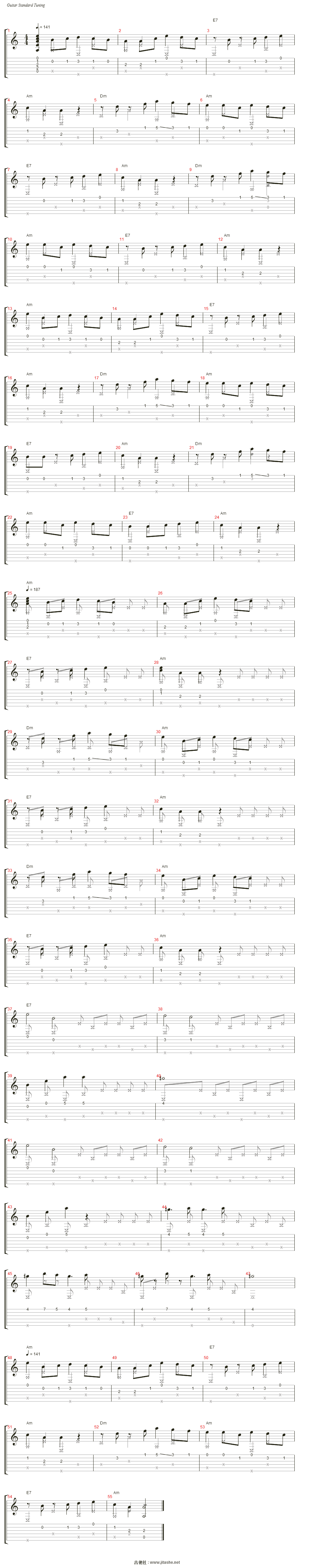 tetris (俄罗斯方块) - korobeiniki吉他谱(steel guitar)