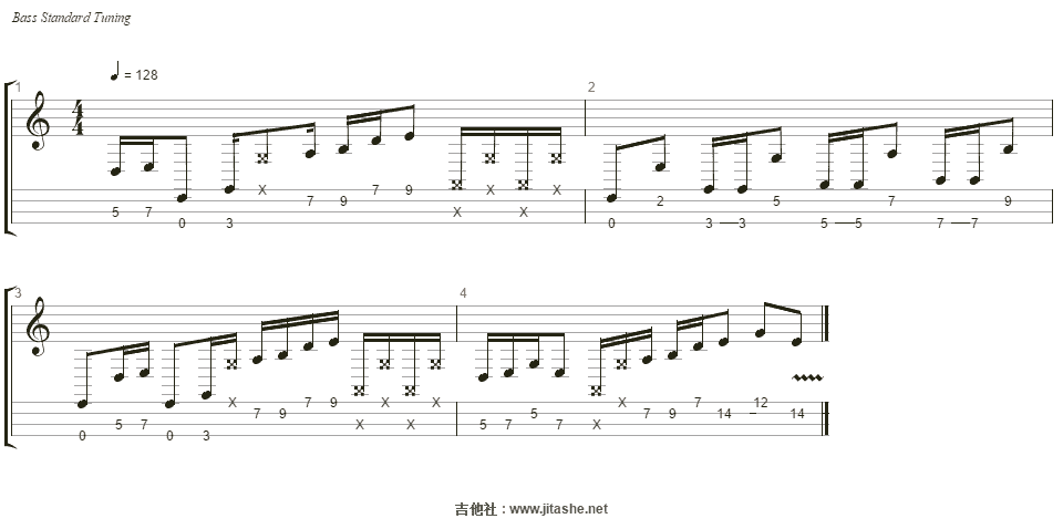 beck - 阿平的bass slap吉他谱(electric bass)_动漫游戏