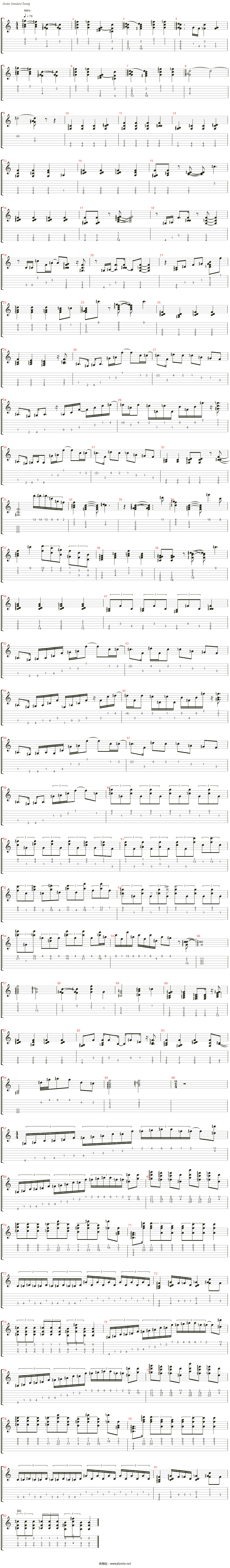 落日(总谱)吉他谱(keyborad-ii a-piano)_东京事变