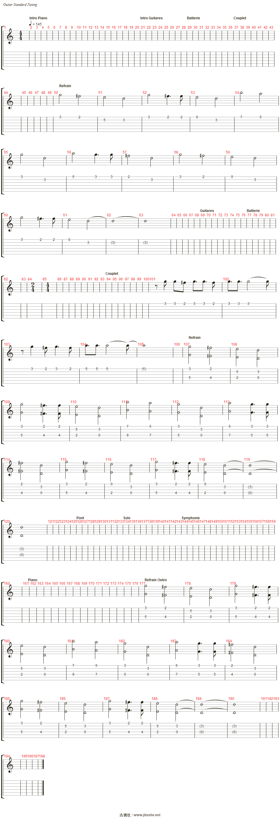 born to be free吉他谱(choeurs)_x-japan