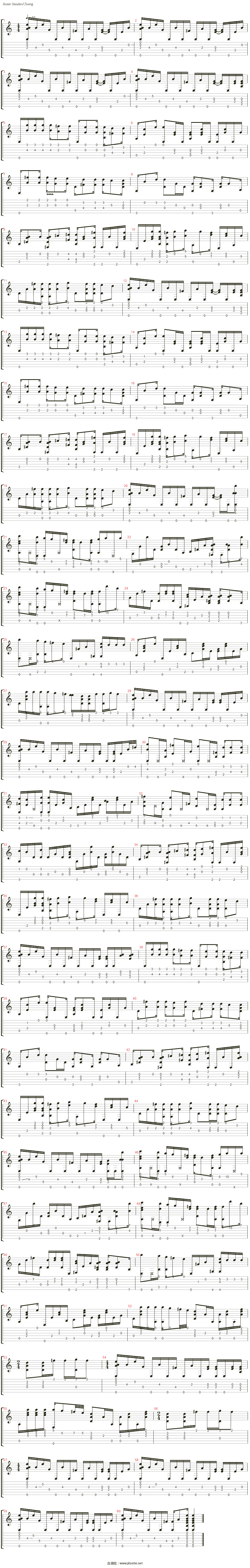 casabulanka(卡萨布兰卡)吉他谱(steel guitar)_卢家宏