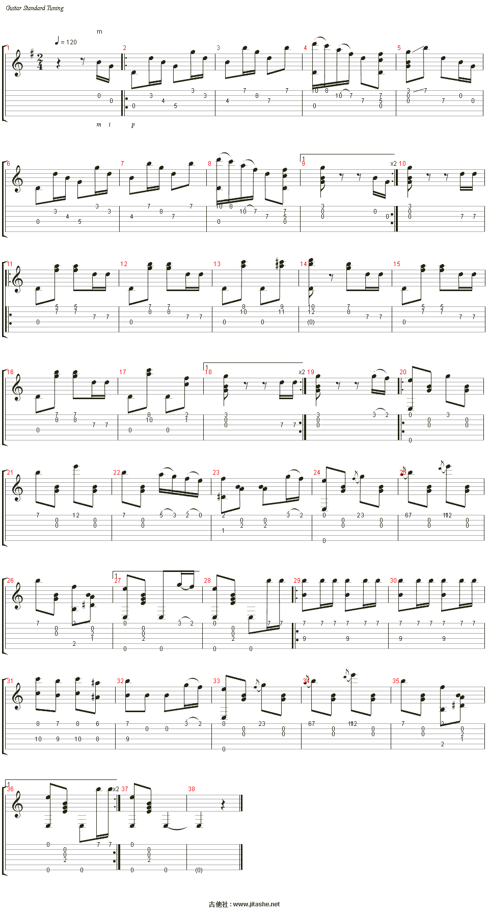 加洛普舞曲吉他谱(音轨 1)_fernando sor