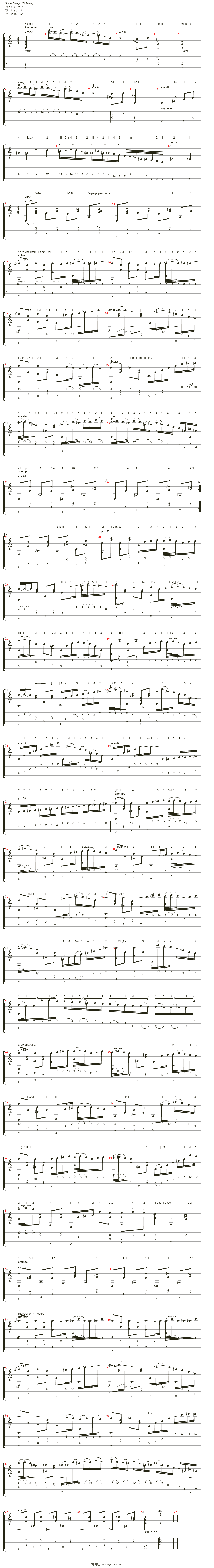 capricho arabe吉他谱(guitare classique)_francisco torrega