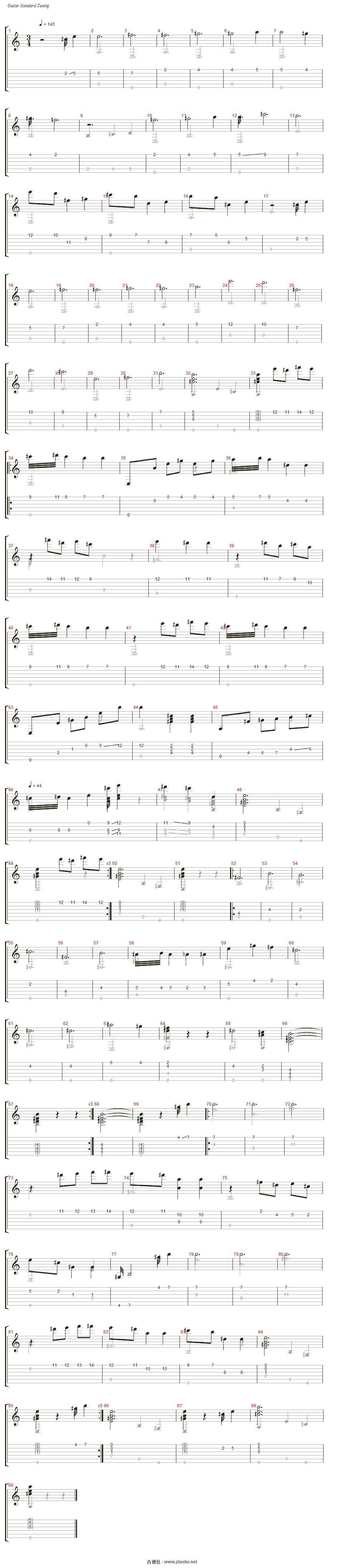 grand waltz gran vals吉他谱(steel guitar)_francisco torrega