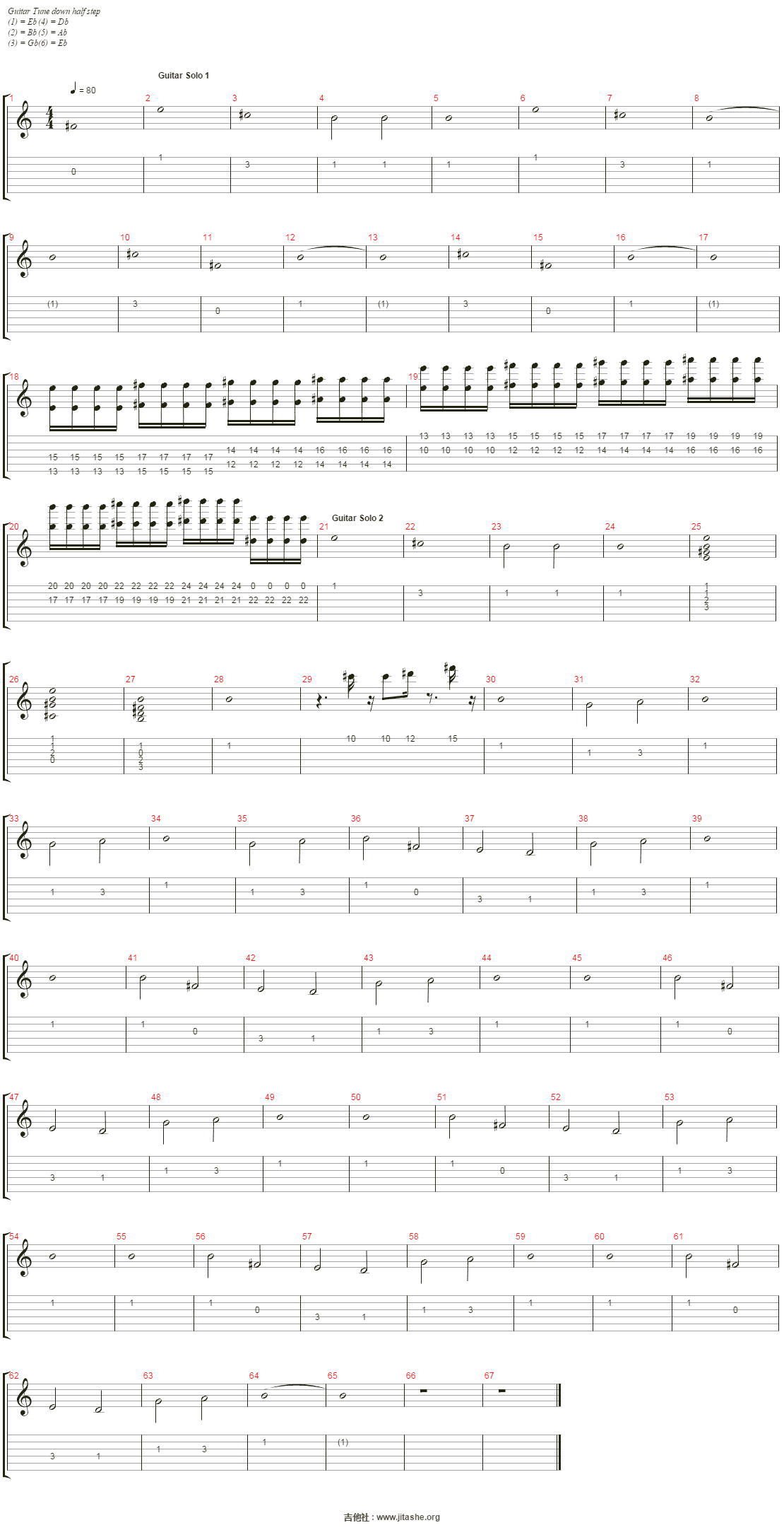 谱信息歌曲 don"t cry (solo played by david escobar) civil war 给